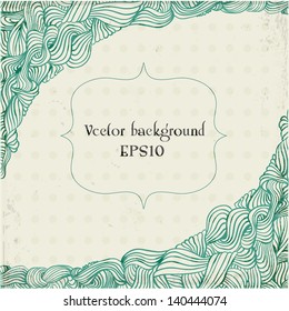 Vintage ornated background with place for your text. Vector illustration. Can be used for invitations, cards, notebook cover and so on