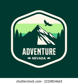 Vintage Outdoor camp and Mountain Logo Badges. Mountain and adventure logo badge isolated