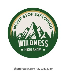 Vintage Outdoor camp and Mountain Logo Badges. Mountain and adventure logo badge isolated