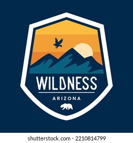 Vintage Outdoor camp and Mountain Logo Badges. Mountain and adventure logo badge isolated