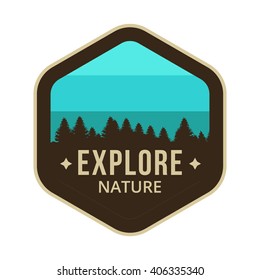  Vintage Outdoor camp and Mountain Logo Badges.