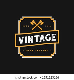 vintage outdoor logo, badge design, logo icon and template