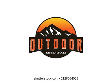 Vintage Outdoor Summer Camp Emblem for Shirts Stamps Stickers Logo and Labels Design Vector