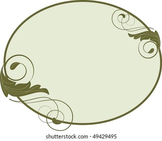 vintage oval decor for text