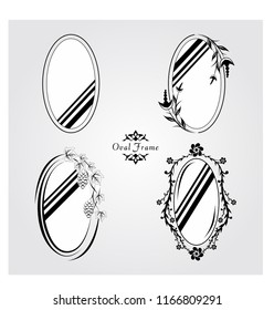 vintage oval frame