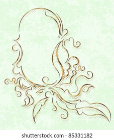Vintage oval frame