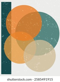 Vintage Overlapping Grunge Circle Design