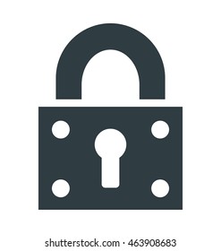 Vintage Padlock Colored Vector Icon