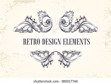 vintage page decoration. vector