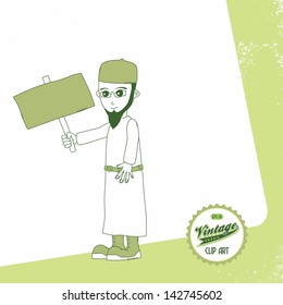 vintage page theme muslim guy demonstration