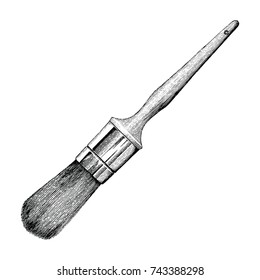 Vintage paint brush hand drawing