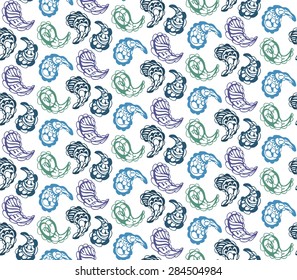 Vintage paisley seamless background pattern , vector illustration