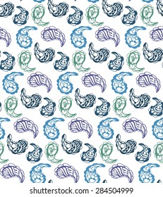 Vintage paisley seamless background pattern , vector illustration