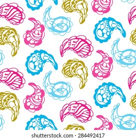 Vintage paisley seamless pattern , vector illustration
