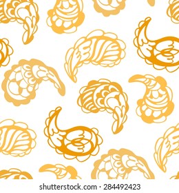 Vintage paisley seamless pattern , vector illustration