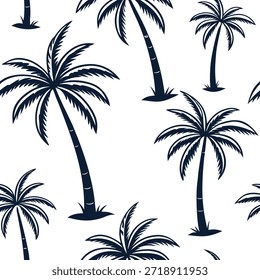 Antiguas palmeras patrón sin fisuras retro aislado fondo blanco adecuado para diseños nostálgicos ropa textiles concepto de decoración del hogar como Antiguas palmeras patrón sin fisuras con estilo retro sobre fondo blanco perfecto para textiles de ropa nostálgicos y decoración del hogar en Foto de archivo Concepto y espacio vacío en el lado izquierdo, sin texto --ar 7:2 --tile