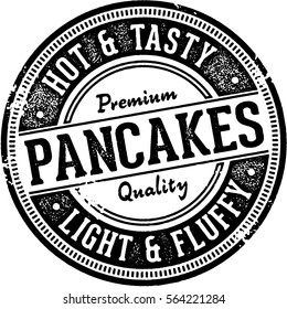 Vintage Pancakes Menu Design Stamp