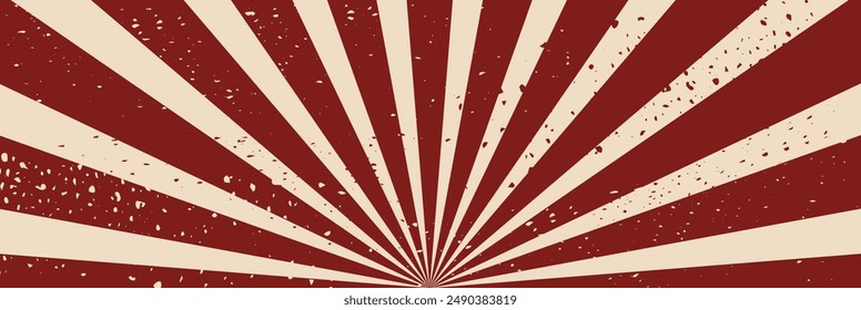 Vintage panoramic Sunburst Retro Background