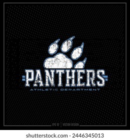 Vintage Panther, Panther Emblem, Athletic Department, Sport, Sports Emblem, Panther