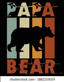 Vintage Papa Bear Tees Design