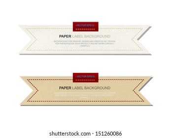 Vintage paper banner background - Vector illustration