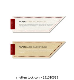 Vintage paper banner background - Vector illustration