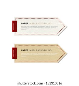 Vintage paper banner background - Vector illustration