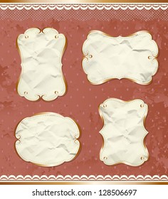 Vintage paper borders set