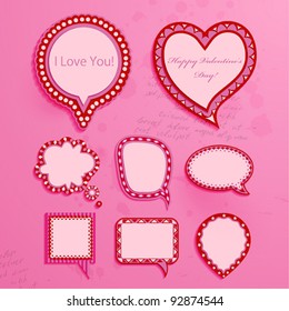 Vintage paper bubbles for speech. Vector illustration.