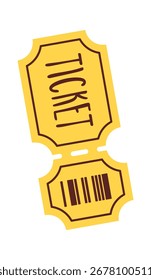 Elemento de ticket de cine de papel de Antiguas