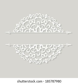 Vintage paper cut frame.