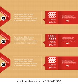 Vintage paper Design template / can be used for infographics / numbered banners / horizontal cutout lines / graphic or website layout vector
