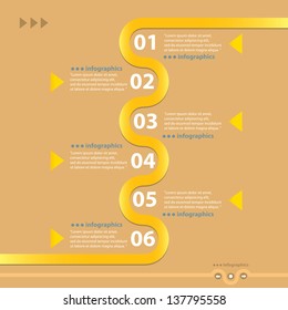 Vintage paper Design template / can be used for infographics / numbered banners / horizontal cutout lines / graphic or website layout vector