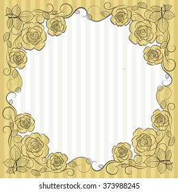 Vintage paper frame with floral pattern for use in your design.