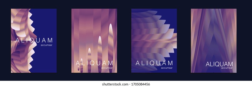Vintage Paper Gradient Texture. Light Stylish Luxury Flyer. Geometric Liquid Texture. Indigo and Purple Metallic Business Background. Fluid Minimal Designs. Abstract Vector Template.