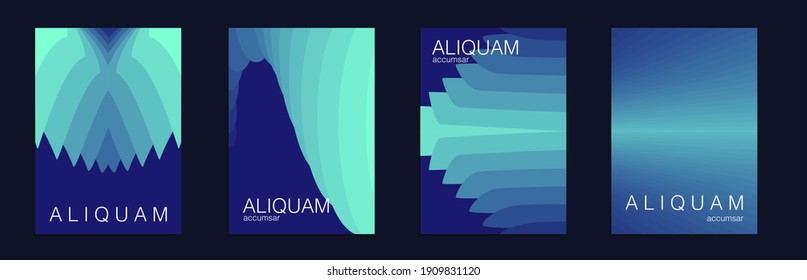 Textura de degradado de papel de época. El Lujoso Volante De Lujo. Textura Geométrica Líquida. Antecedentes empresariales. Diseños Mínimos Fluidos. Plantilla de vectores abstractos. Azul clásico y verde
