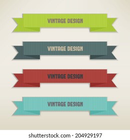 vintage paper labels set