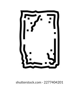 vintage paper line icon vector. vintage paper sign. isolated contour symbol black illustration