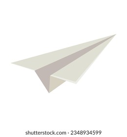 Ilustración vectorial de plano de correo de papel antiguo. Dibujo de caricatura en plano de correo de papel, elementos de oficina de correos aislados en fondo blanco. Correo, concepto de comunicación