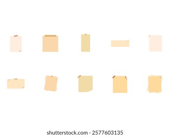 Vintage Paper Note Element Set