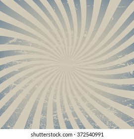 Vintage paper, retro rays background, scratched texture. Vector layout