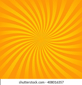 Vintage paper, retro rays background with dots, gradient texture. Vector layout