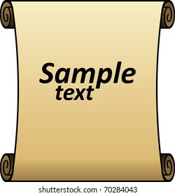 Vintage paper scroll