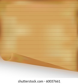 Vintage Paper With Scroll, , Vector Illustration