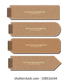 Vintage paper set for banner or product promotion - Vector illustration 