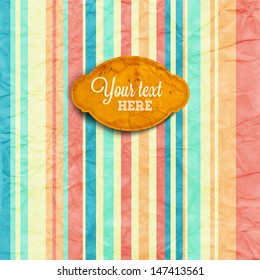 Vintage paper texture background with paper label