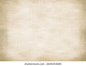 Textura de papel Antiguas con suave efecto beige y envejecimiento. Antiguo fondo de pergamino desteñido