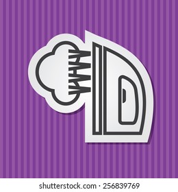 Vintage paper-style vector blue colored illustration of Dollar and Euro signs