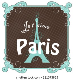 Vintage Paris card