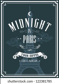 vintage paris template vector/illustration